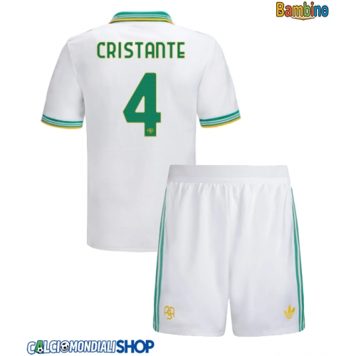 Maglie da calcio AS Roma Bryan Cristante #4 Terza Maglia Bambino 2025-26 Manica Corta + Pantaloni corti)